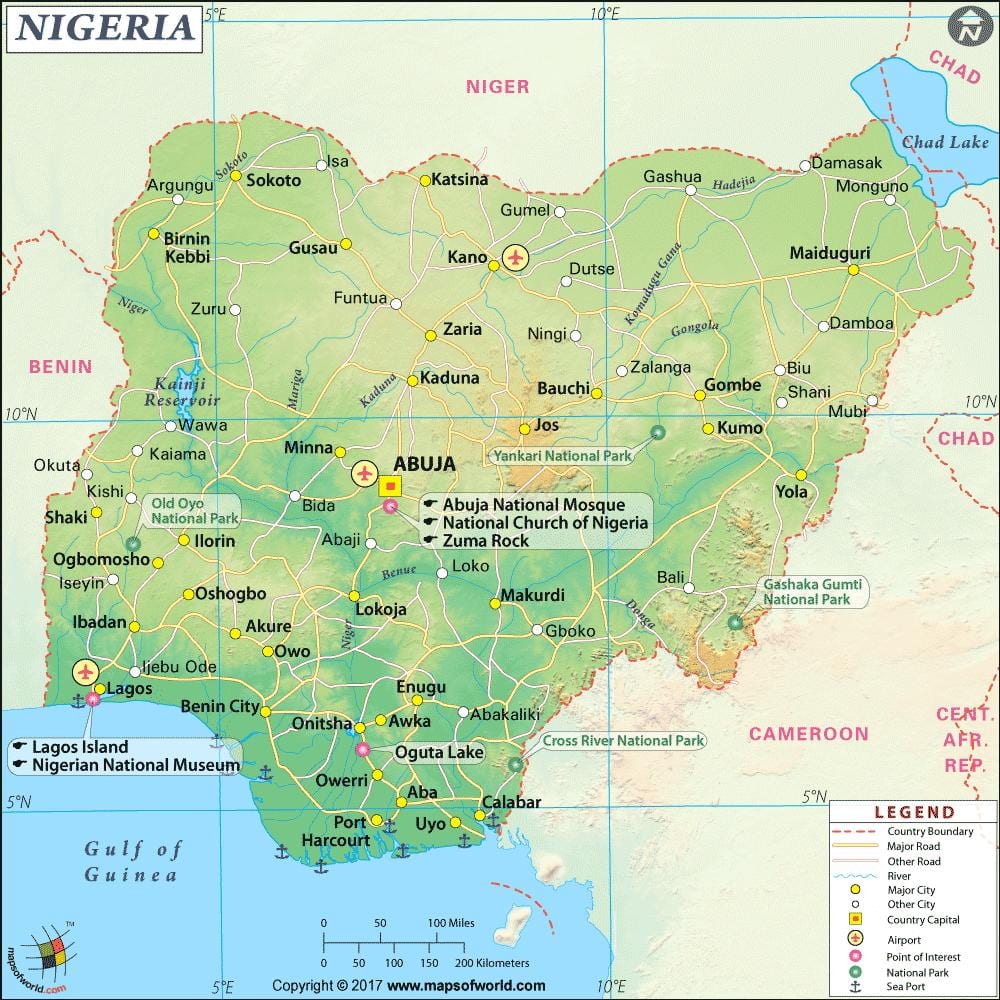 Harta e figurës së nigeri