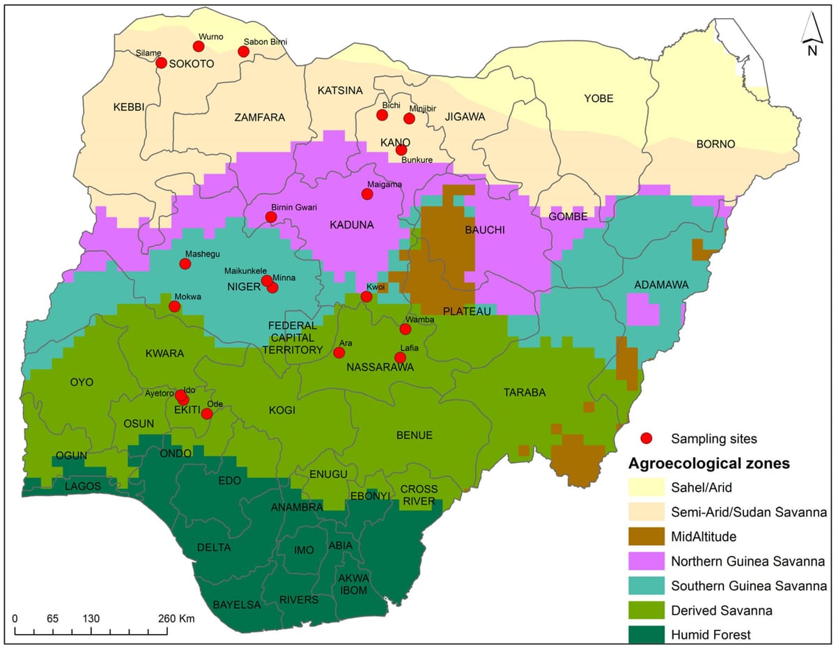 harta e nigeri treguar kulture shpërndarjes