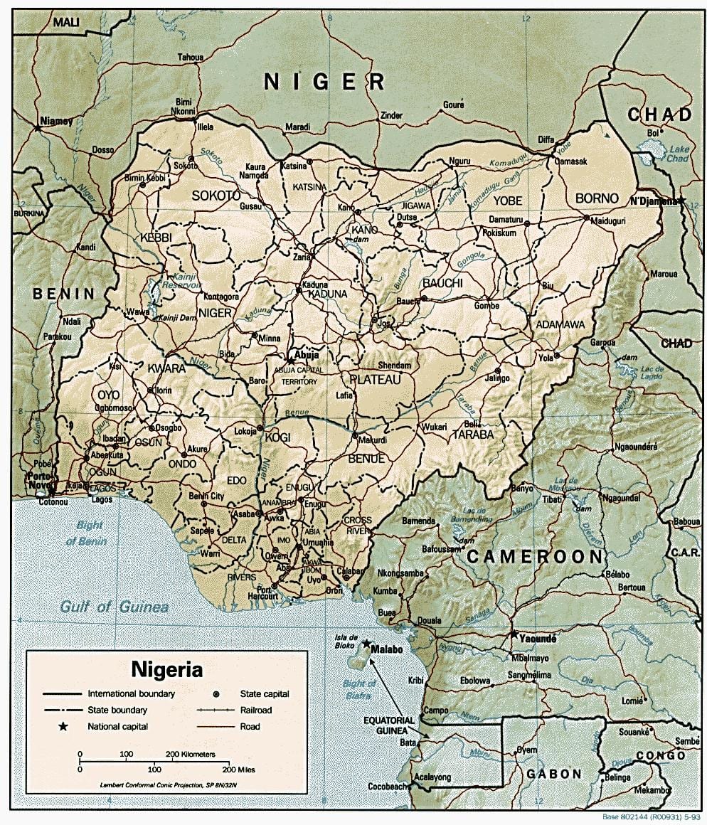 e hartave gjeografike të nigeri