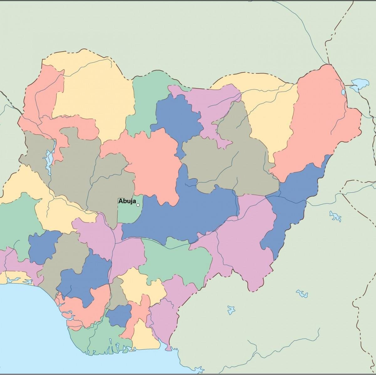 Harta e nigeri vektor