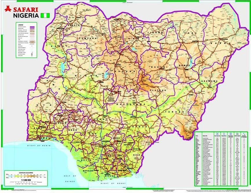 Harta e nigeri rrugës në distancë
