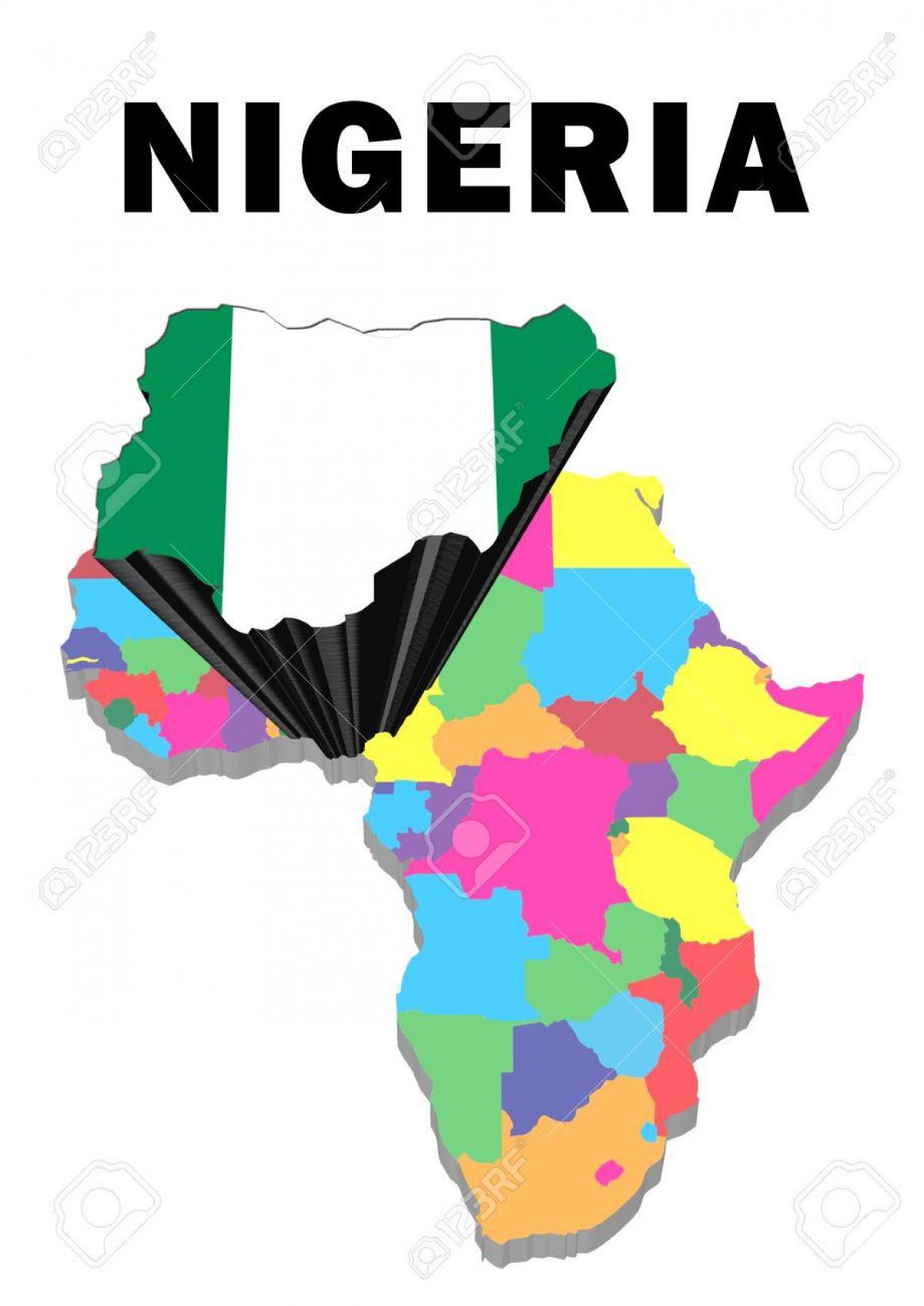 harta e afrikës me nigeri theksuar