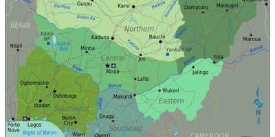 Nigeria afrika e jugut hartë