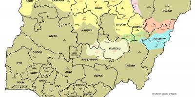 Harta e nigeria me 36 shtetet