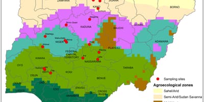 Harta e nigeri treguar kulture shpërndarjes