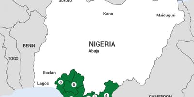 Harta e nigerit delta hartë në nigeri