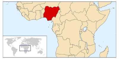 Nigeri vendndodhjen në hartë të botës