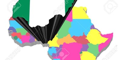 Harta e afrikës me nigeri theksuar