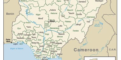 Harta e nigeria me qytetet