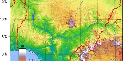 Harta e nigeri topografike