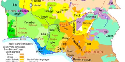 Nigeri gjuhën hartë