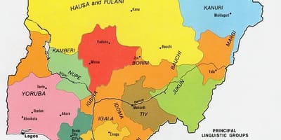 Harta e nigeri treguar grupet etnike