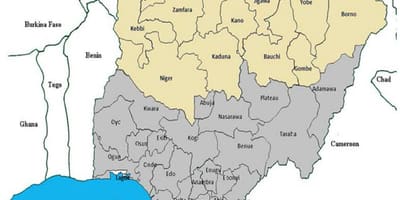 Harta e veriut nigerian shtetet